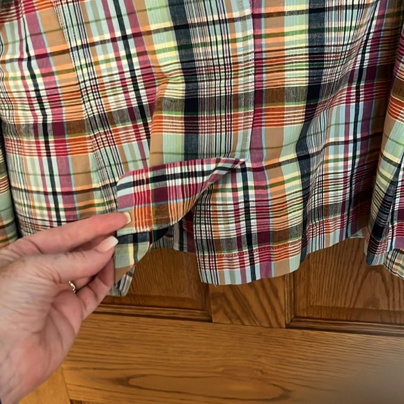 Talbots madras plaid cotton jacket - Picture 6 of 7